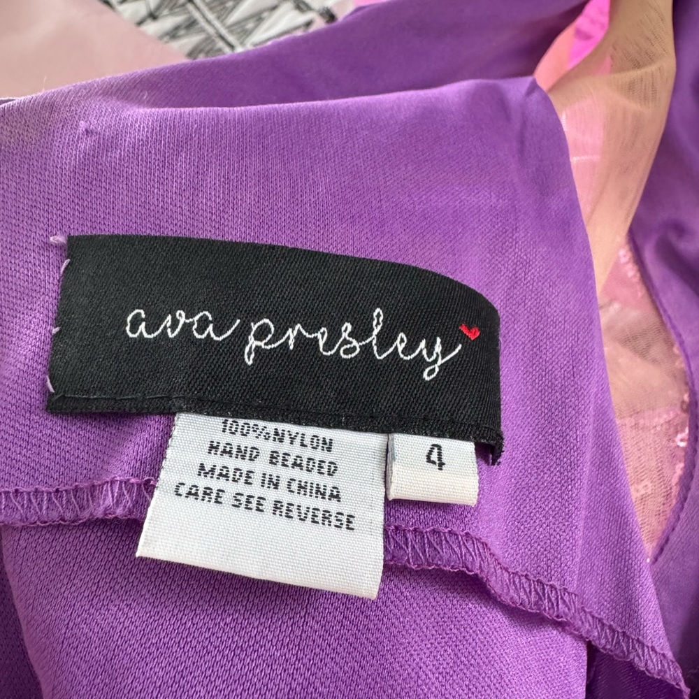 AVA PRESLEY Mermaid sequin prom gown Size 4 - Picture 5 of 7